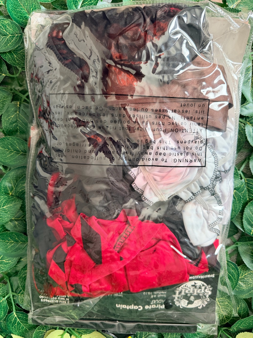 Spirit Harlequin Costume in Red, Black & White - Picture 2 of 4